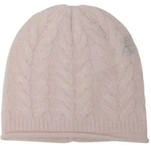 NWT Tahari Women\'s Cashmere Beanie Camelia NWT TAHARI 100% cashmere light pink Beanie hat | eBay main image 4